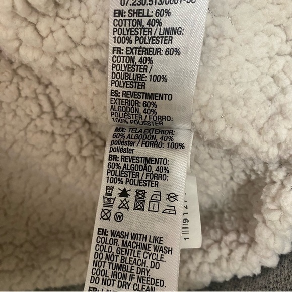 Roxy Sherpa lined gray sweatshirt hoodie Size S/P - Picture 10 of 10